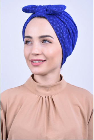 Dantelli Fiyonklu Bone Saks Mavisi Dantelli Fiyonklu Bone Saks Mavisi