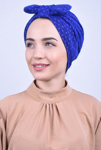 Dantelli Fiyonklu Bone Saks Mavisi Dantelli Fiyonklu Bone Saks Mavisi