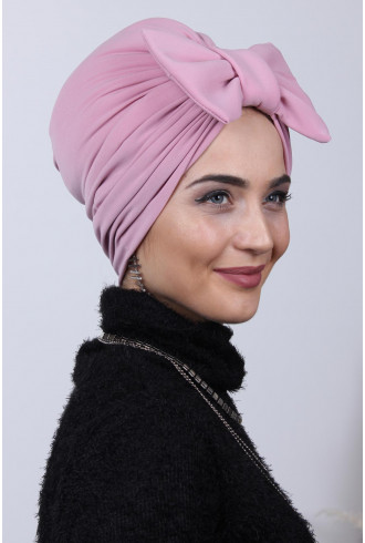 Dolgulu Fiyonklu Çift Yönlü Bone Pudra Pembesi Dolgulu Fiyonklu Çift Yönlü Bone Pudra Pembesi