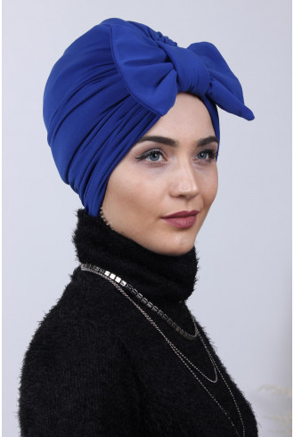 Dolgulu Fiyonklu Çift Yönlü Bone Saks Mavisi Dolgulu Fiyonklu Çift Yönlü Bone Saks Mavisi