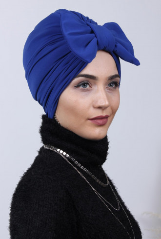 Dolgulu Fiyonklu Çift Yönlü Bone Saks Mavisi Dolgulu Fiyonklu Çift Yönlü Bone Saks Mavisi