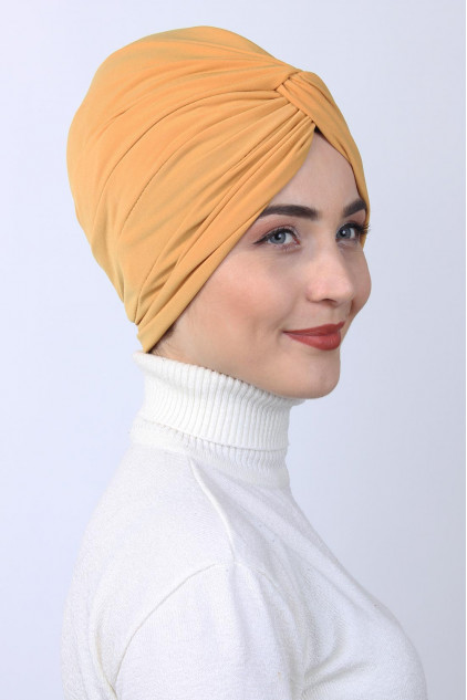 Düğüm Bone Hardal Sarısı Düğüm Bone Hardal Sarısı