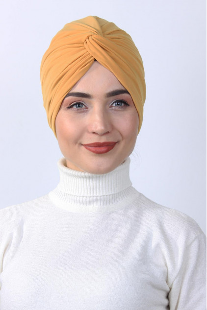 Düğüm Bone Hardal Sarısı Düğüm Bone Hardal Sarısı