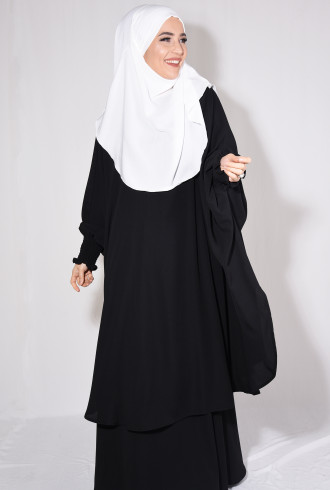 Sufle Şal Etek Tunik Takım Siyah Sufle Şal Etek Tunik Takım Siyah