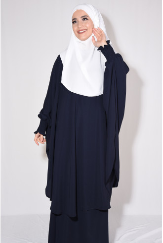 Sufle Şal Etek Tunik Takım Lacivert Sufle Şal Etek Tunik Takım Lacivert