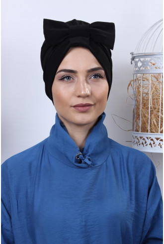 Fiyonklu Çift Taraflı Bone Siyah Fiyonklu Çift Taraflı Bone Siyah