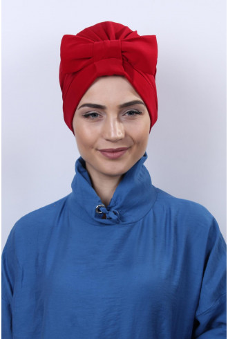 Fiyonklu Çift Taraflı Bone Kırmızı Fiyonklu Çift Taraflı Bone Kırmızı