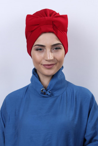 Fiyonklu Çift Taraflı Bone Kırmızı Fiyonklu Çift Taraflı Bone Kırmızı