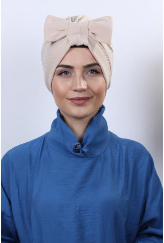 Fiyonklu Çift Taraflı Bone Bej Fiyonklu Çift Taraflı Bone Bej