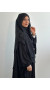 Gölgeli Sufle Khimar Peçeli Şal Siyah