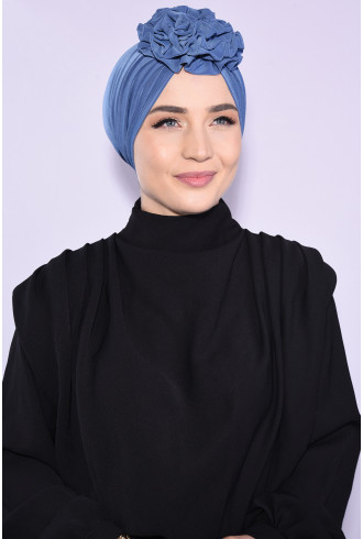 Güllü Çift Taraflı Hazır Bone İndigo Güllü Çift Taraflı Hazır Bone İndigo