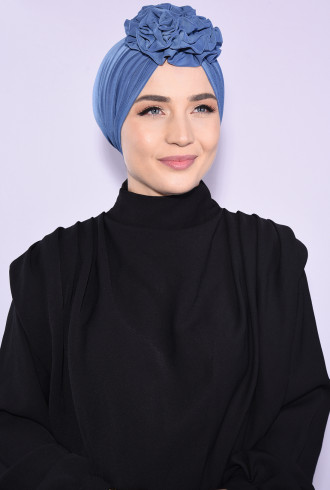 Güllü Çift Taraflı Hazır Bone İndigo Güllü Çift Taraflı Hazır Bone İndigo