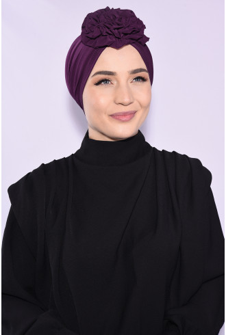 Çift Taraflı Güllü Bone Mürdüm