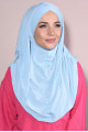 3 Bantlı Tesettür Sandy Hijab Bebe Mavisi