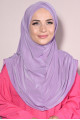 Hazır 3 Bantlı Tesettür Sandy Hijab Eflatun