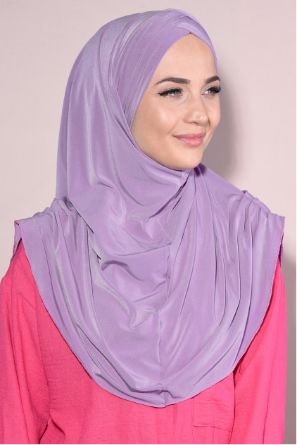 Hazır 3 Bantlı Tesettür Sandy Hijab Eflatun