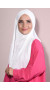 3 Bantlı Hazır Pileli Tesettür Hijab Ekru