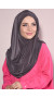 Pileli 3 Bantlı Hazır Tesettür Sandy Hijab Füme
