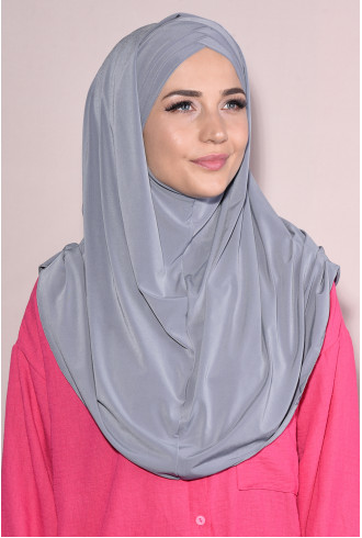 Hazır 3 Bantlı Tesettür Pileli Hijab Gri Hazır 3 Bantlı Tesettür Pileli Hijab Gri