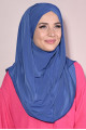 3 Bantlı Hazır Tesettür Sandy Hijab İndigo