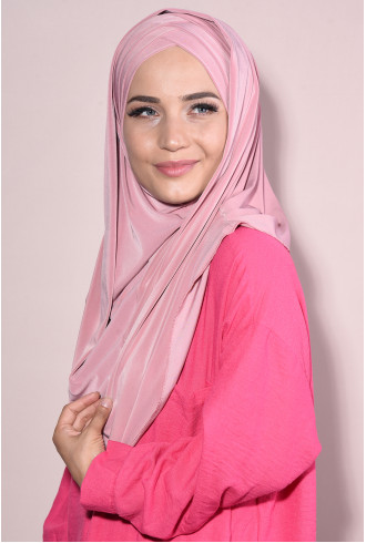 Hazır 3 Bantlı Tesettür Pileli Hijab Pudra Pembesi Hazır 3 Bantlı Tesettür Pileli Hijab Pudra Pembesi