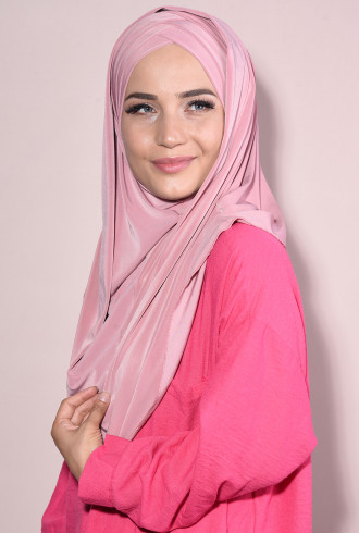 Hazır 3 Bantlı Tesettür Pileli Hijab Pudra Pembesi Hazır 3 Bantlı Tesettür Pileli Hijab Pudra Pembesi