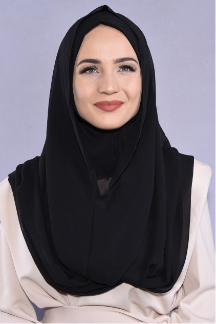 Hijab Şifon Şal Siyah