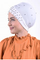 İncili Havuz Bonesi Ekru İncili Havuz Bonesi Ekru