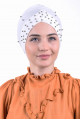 İncili Havuz Bonesi Ekru İncili Havuz Bonesi Ekru