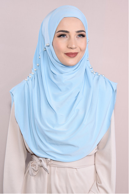 İncili Tesettür Hijab Bebe Mavisi