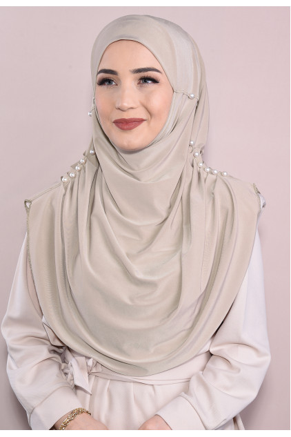 İncili Tesettür Hijab Bej