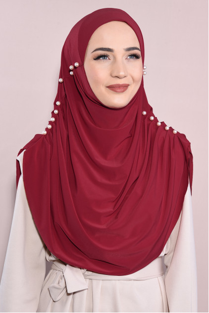 İncili Tesettür Hijab Kırmızı