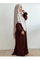 Bilekten Bağlamalı Medine İpeği Nowa Elbise Bordo