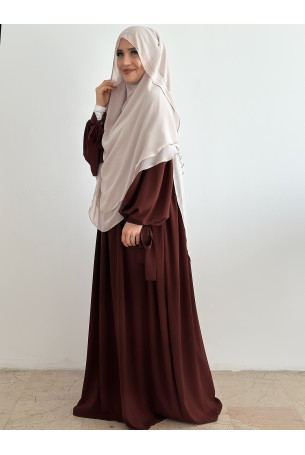 Bilekten Bağlamalı Medine İpeği Nowa Elbise Bordo