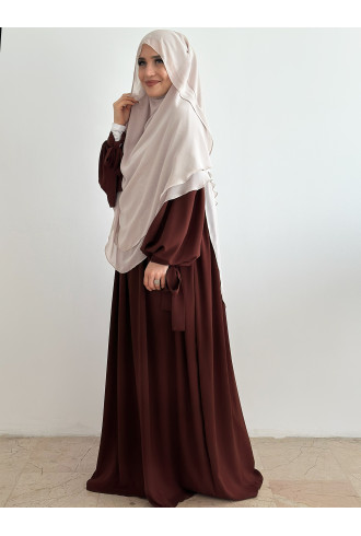 Bilekten Bağlamalı Medine İpeği Nowa Elbise Bordo