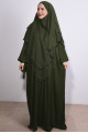 Kol Bağlamalı Medine İpeği Nowa Elbise Haki Yeşili