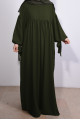 Kol Bağlamalı Medine İpeği Nowa Elbise Haki Yeşili