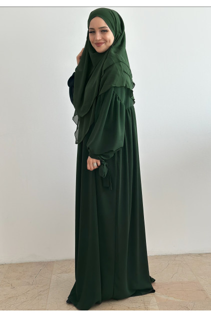 Bilekten Bağlamalı Nowa Elbise Zümrüt Yeşili