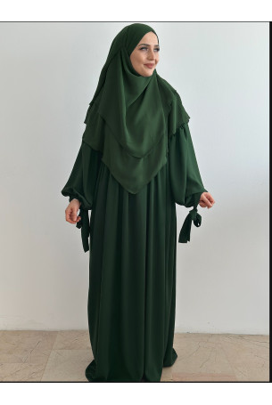 Bilekten Bağlamalı Nowa Elbise Zümrüt Yeşili