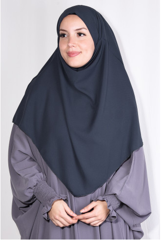 Medine İpeği Orta Boy Sufle Khimar Antrasit Medine İpeği Orta Boy Sufle Khimar Antrasit