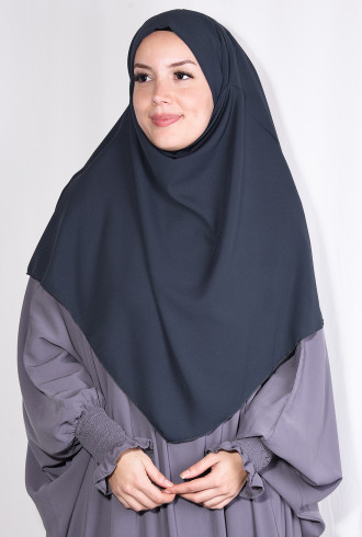 Medine İpeği Orta Boy Sufle Khimar Antrasit Medine İpeği Orta Boy Sufle Khimar Antrasit