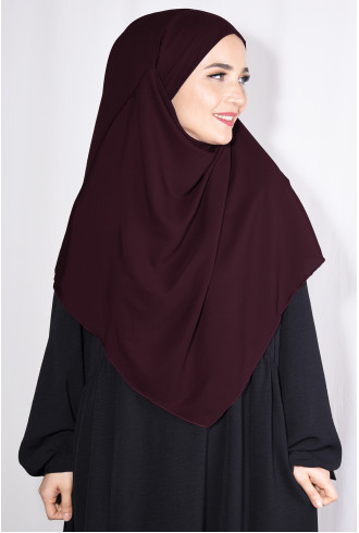 Medine İpeği Orta Boy Sufle Khimar Bordo Medine İpeği Orta Boy Sufle Khimar Bordo