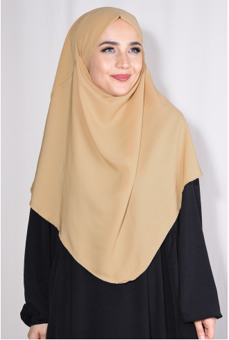 Medine İpeği Orta Boy Sufle Khimar Karamel Medine İpeği Orta Boy Sufle Khimar Karamel