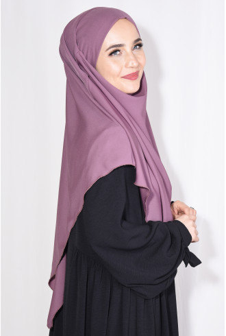 Orta Boy Medine İpeği Sufle Khimar Şal Gül Kurusu Orta Boy Medine İpeği Sufle Khimar Şal Gül Kurusu