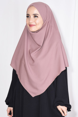 Orta Boy Medine İpeği Sufle Khimar Şal Pudra Pembesi Orta Boy Medine İpeği Sufle Khimar Şal Pudra Pembesi