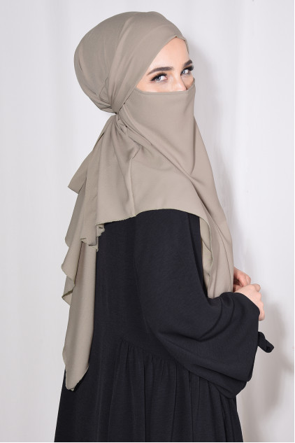 Medine İpeği Orta Boy Sufle Khimar Taşrengi