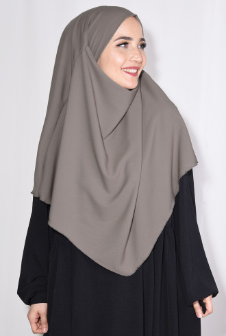 Medine İpeği Orta Boy Sufle Khimar Vizon Medine İpeği Orta Boy Sufle Khimar Vizon