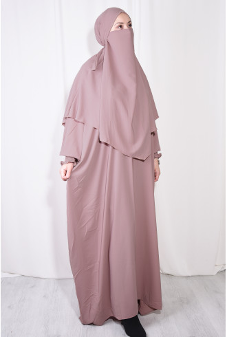 Medine İpeği Şal Elbise Takım Gül Kurusu Medine İpeği Şal Elbise Takım Gül Kurusu