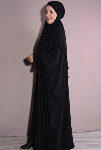 Medine İpeği Şal Elbise Takım Siyah Medine İpeği Şal Elbise Takım Siyah