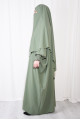 Medine İpeği Şal Elbise Takım Soft Yeşil